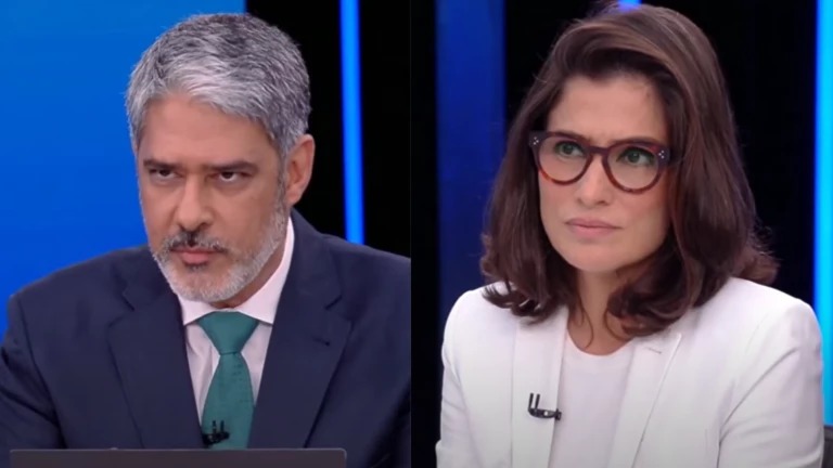 Bonner e Renata falaram por 15 minutos em entrevista no JN