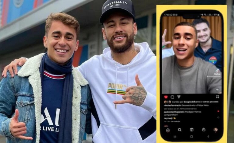 Nikolas Ferreira ganha apoio de Neymar contra Felipe Neto
