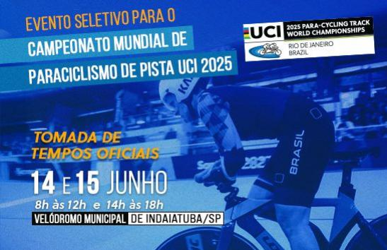 Velódromo recebe evento para definir Seleção Brasileira de Paraciclismo de pista