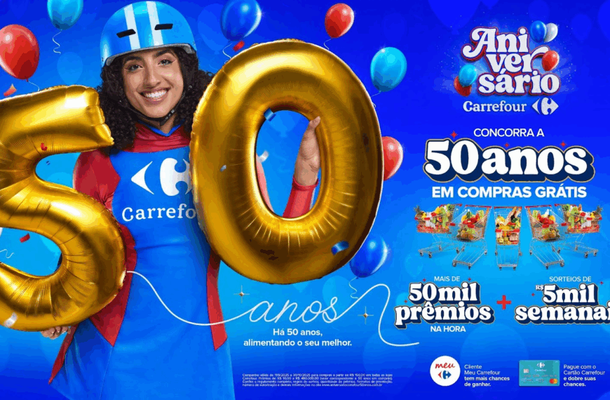 Carrefour, cliente da Clip FM há muitos anos, dá início à maior promoção da sua história com mais de 50.000 prêmios e 50 anos em compras grátis