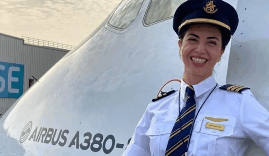 Ela é a 1ª pilota brasileira a se tornar comandante do maior avião do mundo