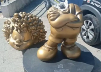 Estátua de personagem da Turma da Mônica tem a cabeça arrancada em SP