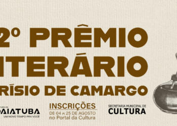 Inscrições para o 22º Prêmio Literário "Acrísio de Camargo" começam em 4 de agosto