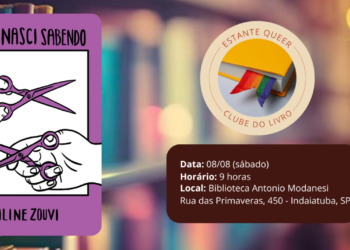 Clube do Livro Estante Queer debate "Não nasci sabendo" no dia 8 de agosto