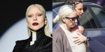 Lady Gaga aparece pela primeira vez com bebê no colo após notícias de que deu à luz em segredo