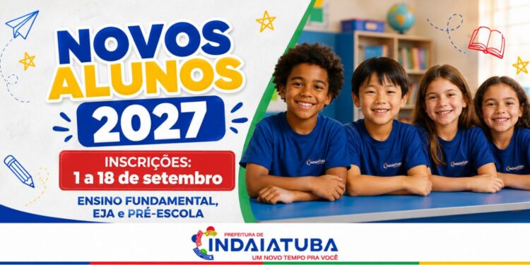 Secretaria de Educação abre inscrições para novos alunos da rede municipal em 2027
