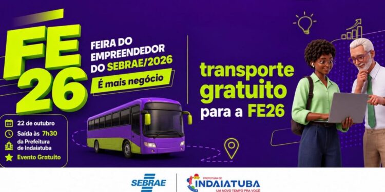 Indaiatuba terá transporte gratuito para a Feira do Empreendedor 2026