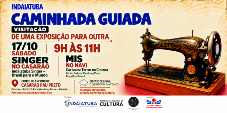 Caminhada Guiada percorre exposições históricas de Indaiatuba no próximo dia 17