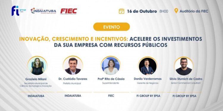 Indaiatuba recebe encontro gratuito sobre incentivos e recursos públicos para empresas
